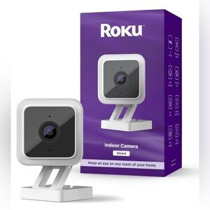 Roku Indoor Camera SE 1080p HD Video, Smart Alerts, Two-Way Audio, Cloud Storage
